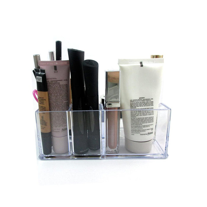 Vanity Organizer Acrylic Clear Cosmetic Lipstick Brush Makeup Stand Storage Case
