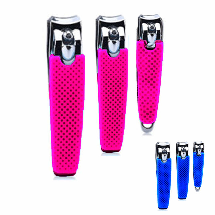 3 Pc Nail Clippers Pedicure Manicure Set Beauty Grooming Kit Case Tools Travel