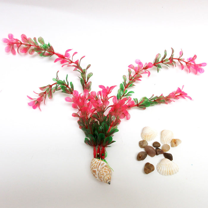 3 Pack Mixed Artificial Tank Grass Ornament Green Plant Aquarium Fish Decoration