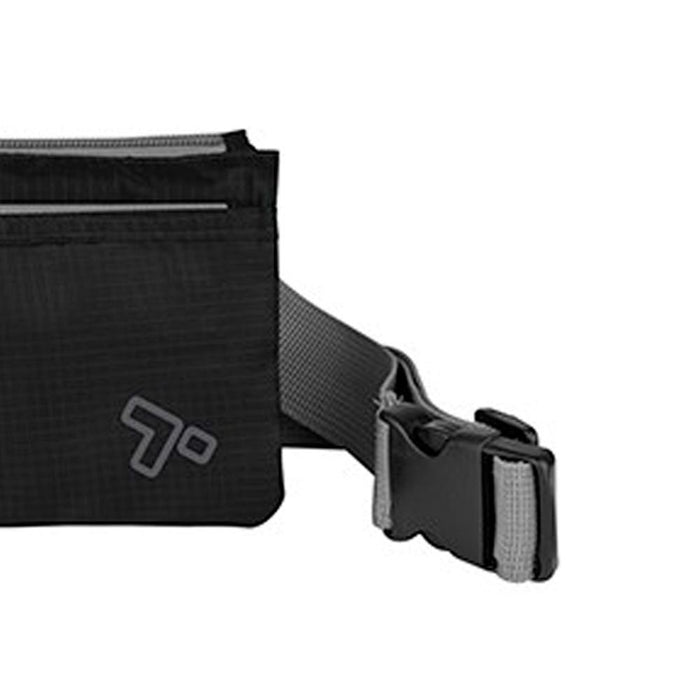 Travelon Waist Fanny Pack Travel 6 Pocket Adjustable Pouch Belt Bag Black New !