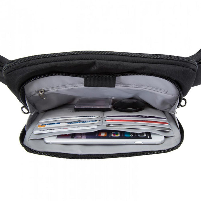 AllTopBargains Travelon Anti Theft Fanny Pack RFID Blocking Waist Wallet Travel Bag Luxury Navy