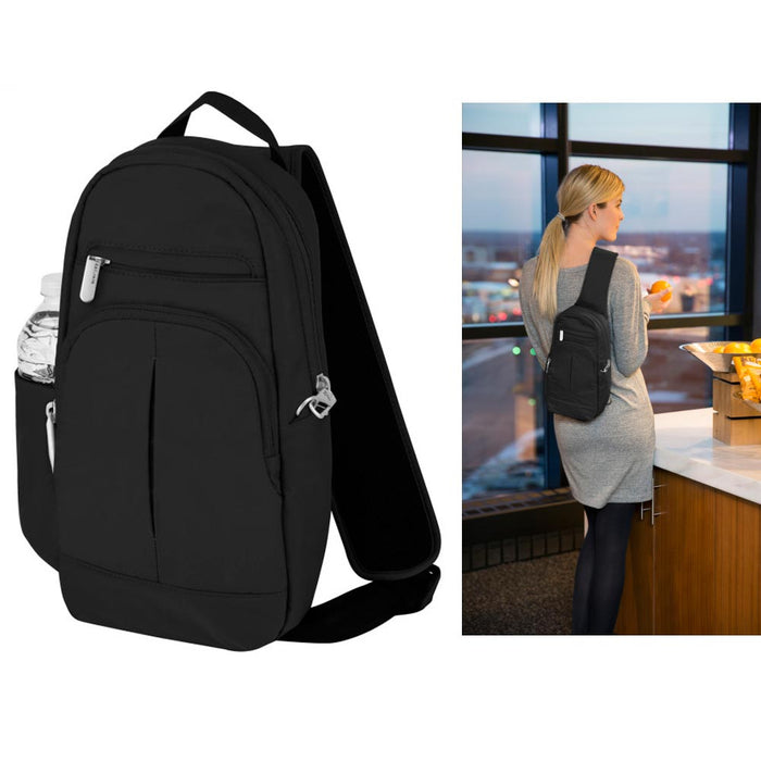 anti-theft rfid blocking laptop backpacks Travelon RFID Blocking Crossbody Backpack Anti-Theft Sling Bag Lightwe — AllTopBargains