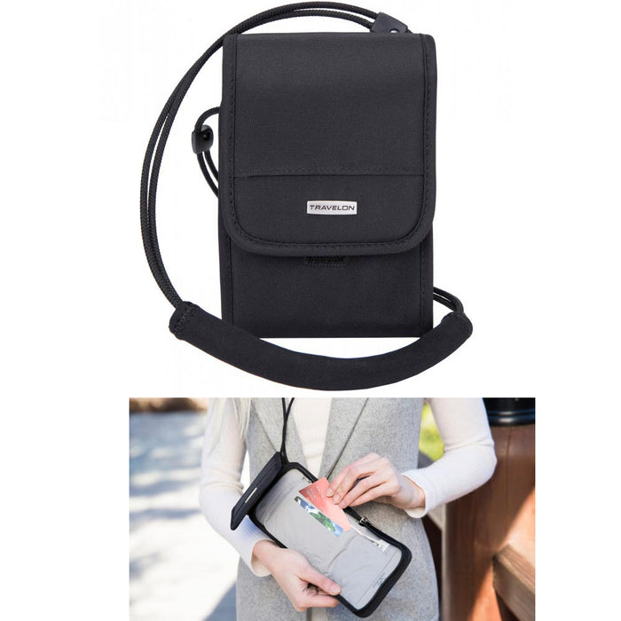 Travelon Anti-Theft Classic Travel Wallet Small Purse Pocket Bag RFID Blocking