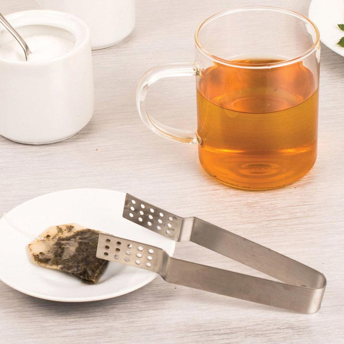 Tea Bag Squeezer Strainer Holder Stainless Steel Metal Teabags Tong Easy Squeeze
