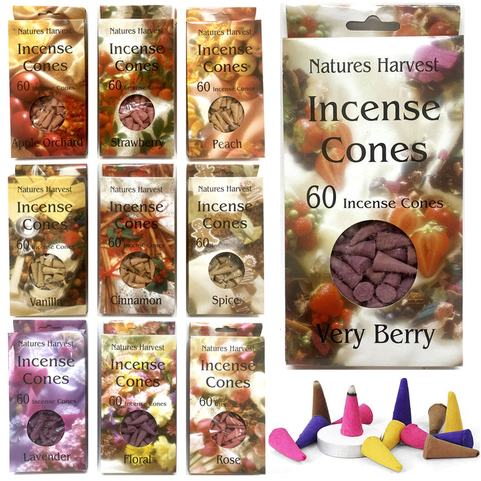480 Pc Mixed Lot Incense Cones Assorted Fragrances Scents Burning Variety Pack