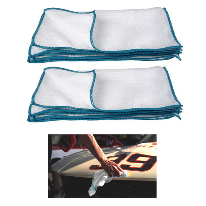 8 X Microfiber Cleaning Cloth Towel Dish Rag Kitchen Bath Car Boat Wet Dry Wipe