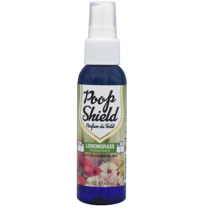 Poop Shield Toilet Bowl Spray Before Bathroom Air Freshener Lemongrass Scent 2oz