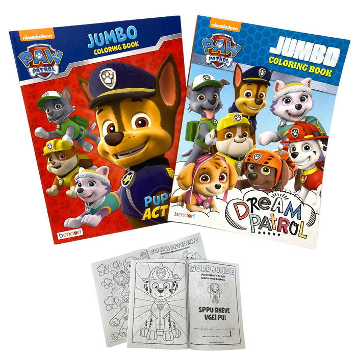 2 Pack Paw Patrol Coloring Books Jumbo Color Activity Great Gift Kids All Ages