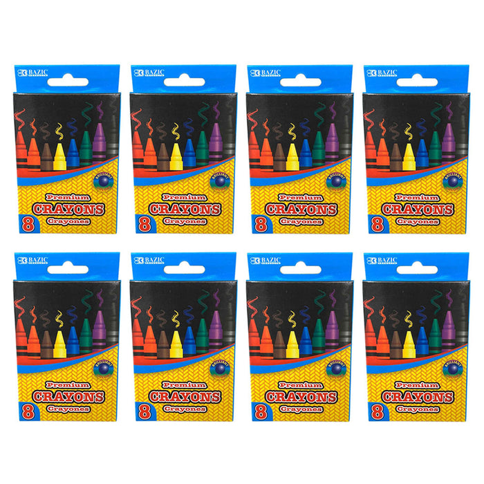 64 Ct Color Crayons Set Premium Quality Party Favor Kids Coloring Non Toxic Bulk