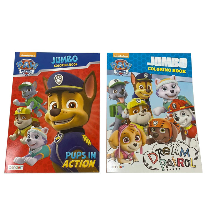 2 Pack Paw Patrol Coloring Books Jumbo Color Activity Great Gift Kids All Ages