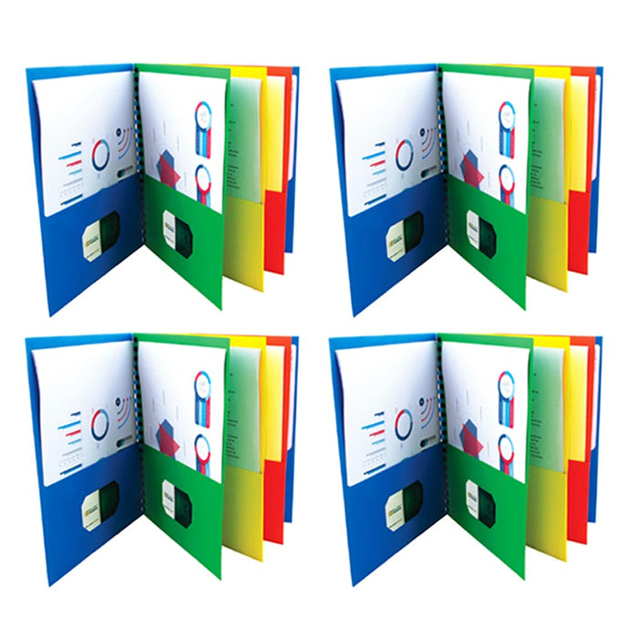 4X 8 Pocket Spiral Project Organizer Letter Document Folder Binder Folder Office