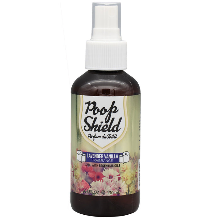 6 Poop Shield Toilet Sprays Lavender Vanilla Odor Eliminator Air Freshener 4.4Oz