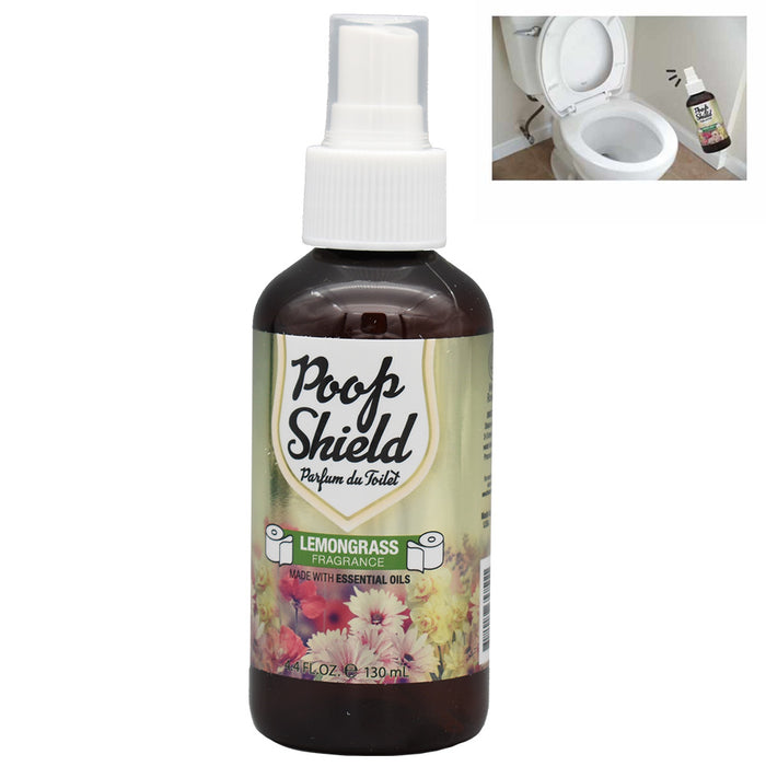 Lemongrass Poop Shield Spray Before Bathroom Toilet Bowl Air Freshener 4.4oz