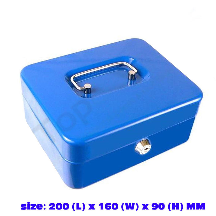 Money Security Box Fire Proof Safe Lock Cash Gun Jewelry Portable Safety Storage