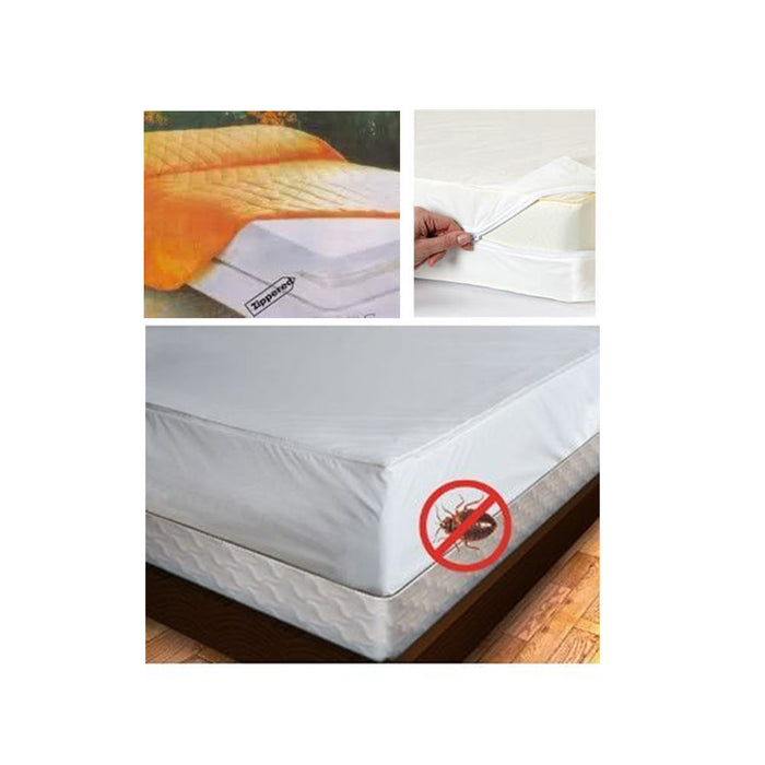 12 Full Size Mattress Cover Zipper Waterproof Plastic Bed Bug Dust Mite Allergen