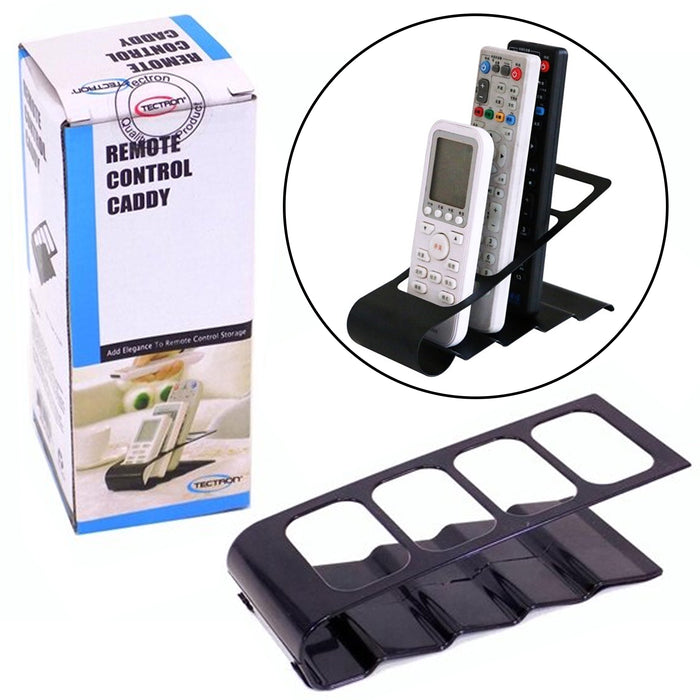 1pc 4 Compartments TV Remote Control Holder Caddy Desktop Makeup Brush Organizer