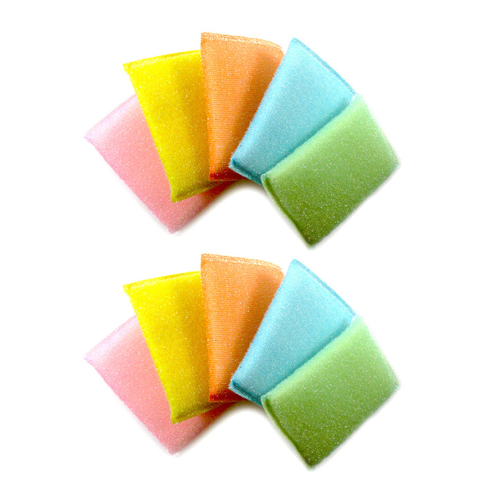 10 Quick Scrubbers Multipurpose Sponge Kitchen Cleaning Scratch Free Durable Pad