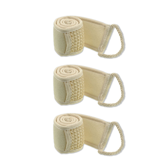 3 Pc Loofah Loofa Back Strap Exfoliating Body Bath Shower Sponge Bursh Scrubber