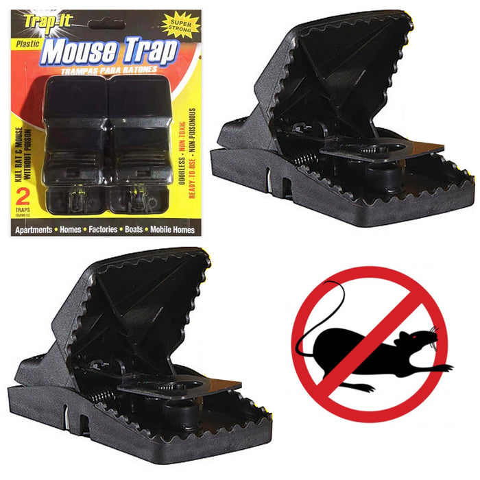 Instant Mouse Mice Traps Pack of 6 - for House, Indoor & Outdoor - Easy  Setup & Reusable