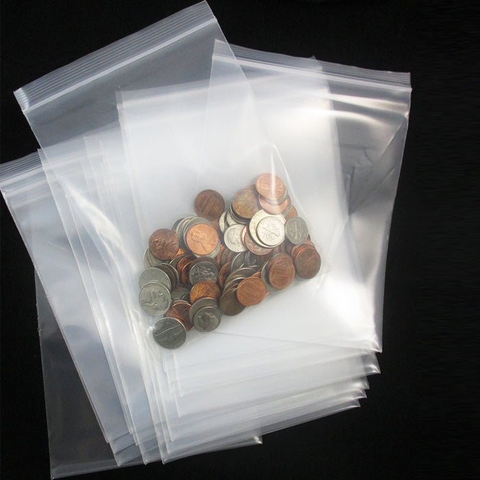 400 Pack 2 Mil Reclosable Zip Bags 5" x 7" Clear Poly Jewelry Baggies Wholesale