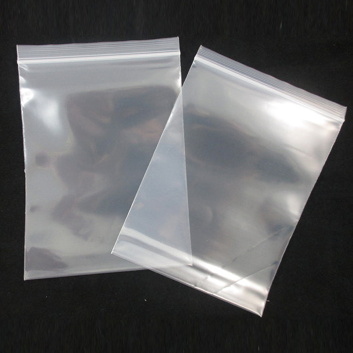 Pack of 100 Clear Zipper Bags 5" x 7" Seal Reclosable 2 Mil Poly Jewelry Baggies