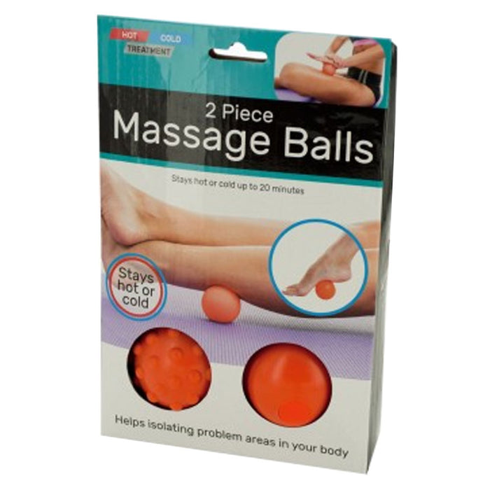 2 Pc Hot Cold Therapy Massage Balls Set Trigger Point Deep Tissue Muscle Relief