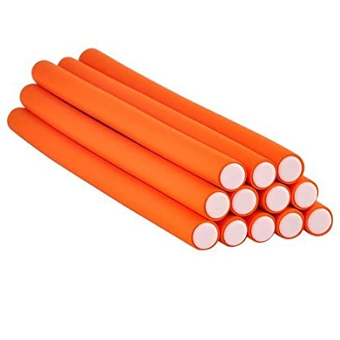 10 X Slim Curl Hair Rollers Perm Rods Flexi Curlers Soft Foam Bend Salon Styling