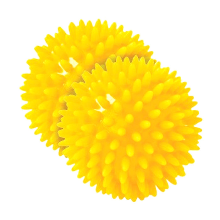 2 Spiky Massage Ball Roller Reflexology Hand Foot Body Stress Relief Fitness