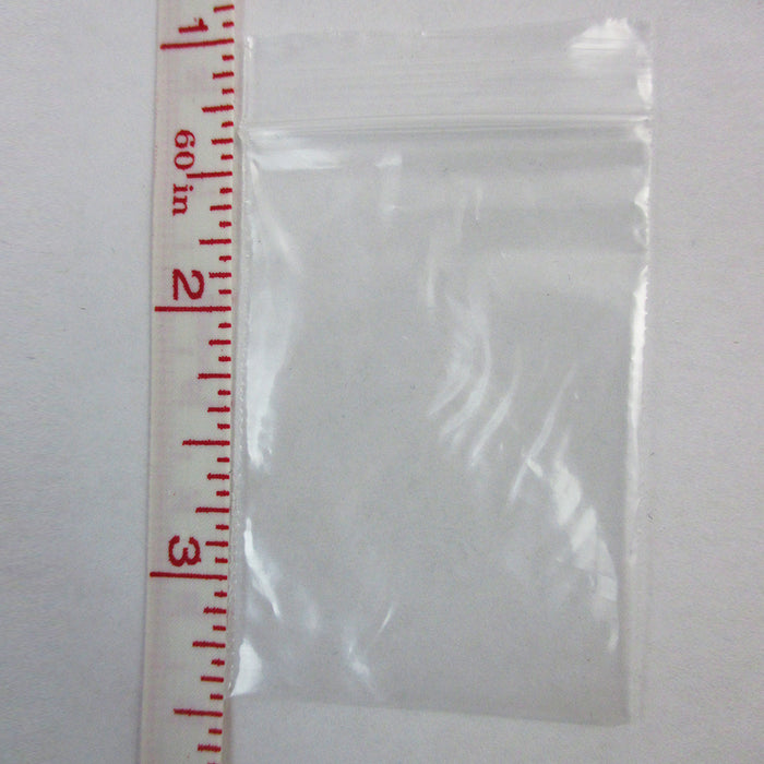 500 Small Baggies W 1.5"X2" H Mini  Reclosable Clear Poly Bag Plastic 2Mi