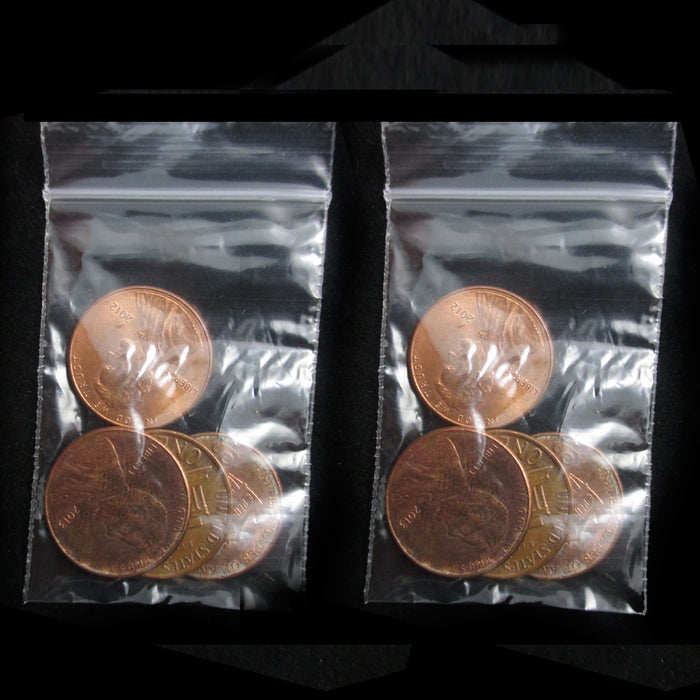 500 Small Baggies W 1.5"X2" H Mini  Reclosable Clear Poly Bag Plastic 2Mi