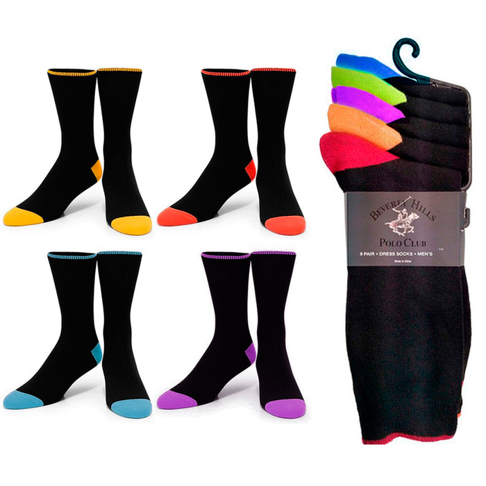 6 Pairs Beverly Hills Polo Club Mens Dress Socks Shoe Size 6-12 Casual AllTopBargains 6 Pairs Beverly Hills Polo Club Mens Dress Socks Shoe Size 6-12 Casual AllTopBargains