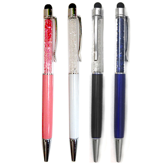12 Pc Crystal Ball Point Touch Screen Pen Stylus Cell Phone iPhone iPad Tablet