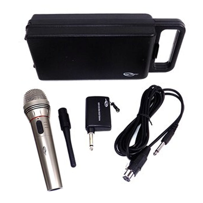 1 Professional Microphone System Wireless Cordless Receiver Handheld Mic Karaoke
