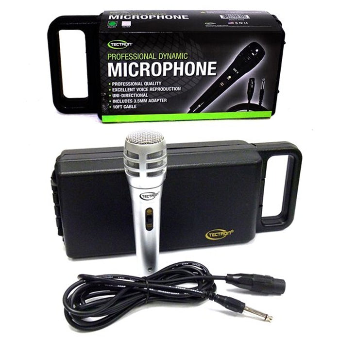 Professional Dynamic Uni-Directional Wired Microphone 10' Cord Case Mi ...