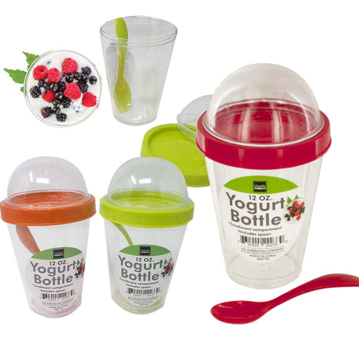 Take & Go Yogurt Cups, Colorful Set of 4