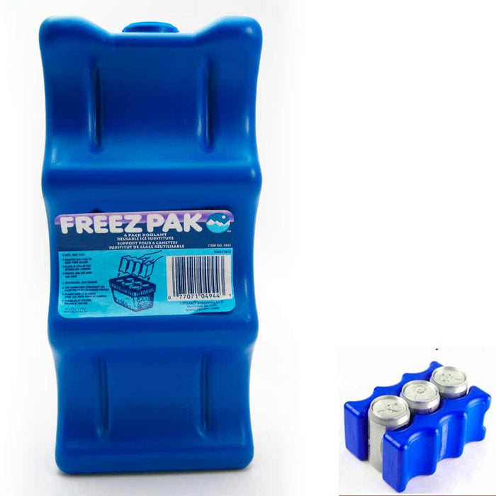 1 x 6 Can Coolant Reusable Ice Freez Pak Coolers Lunch Boxes Freezer Home Chill