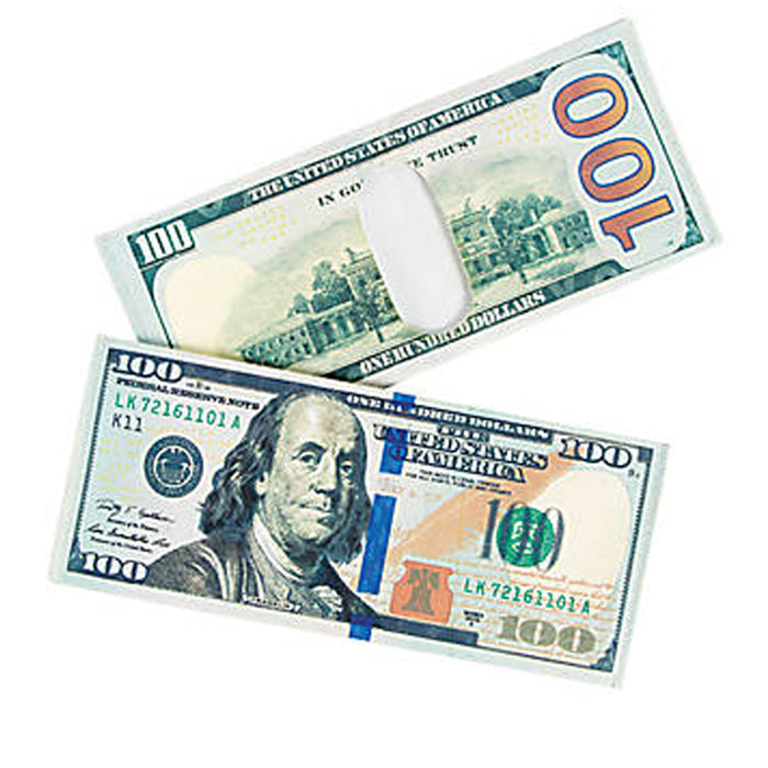 1 Pc Bifold Money Print Wallet Benjamin Franklin 100 Hundred Dollar Bill Canvas