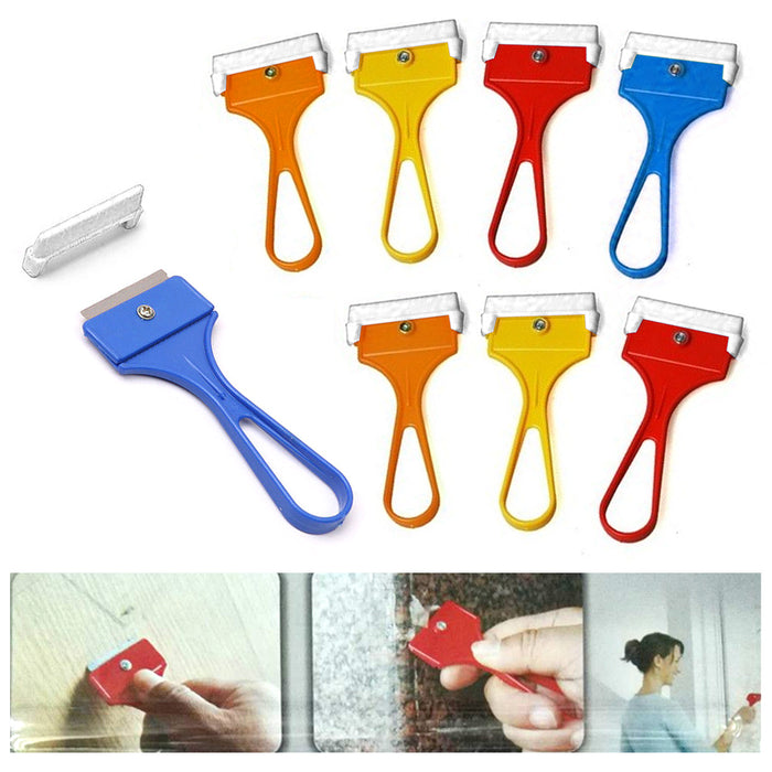 8 Pc Mini Razor Edge Cutter Glass Scraper Blades Single Handle Wall Knife Paint