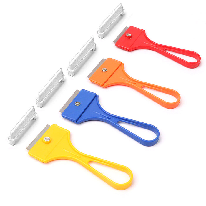 8 Pc Mini Razor Edge Cutter Glass Scraper Blades Single Handle Wall Knife Paint