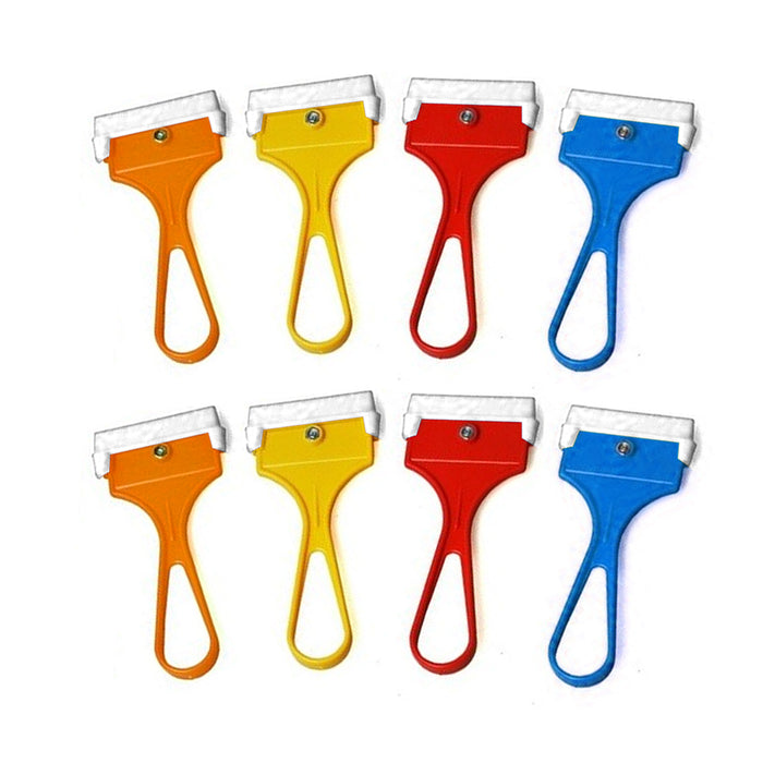 8 Pc Mini Razor Edge Cutter Glass Scraper Blades Single Handle Wall Knife Paint