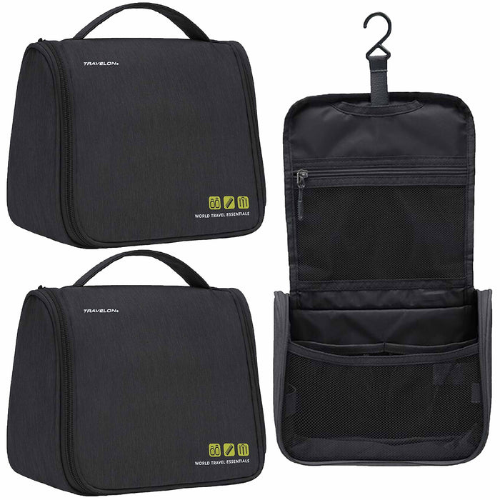 2 Portable Hanging Toiletry Bag Organizer Cosmetic Makeup Pouch Holder Travelon