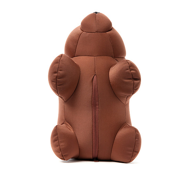 1 Kikkerland Travel U Neck Pillow Zip and Flip Bear Brown Brown Compact Portable