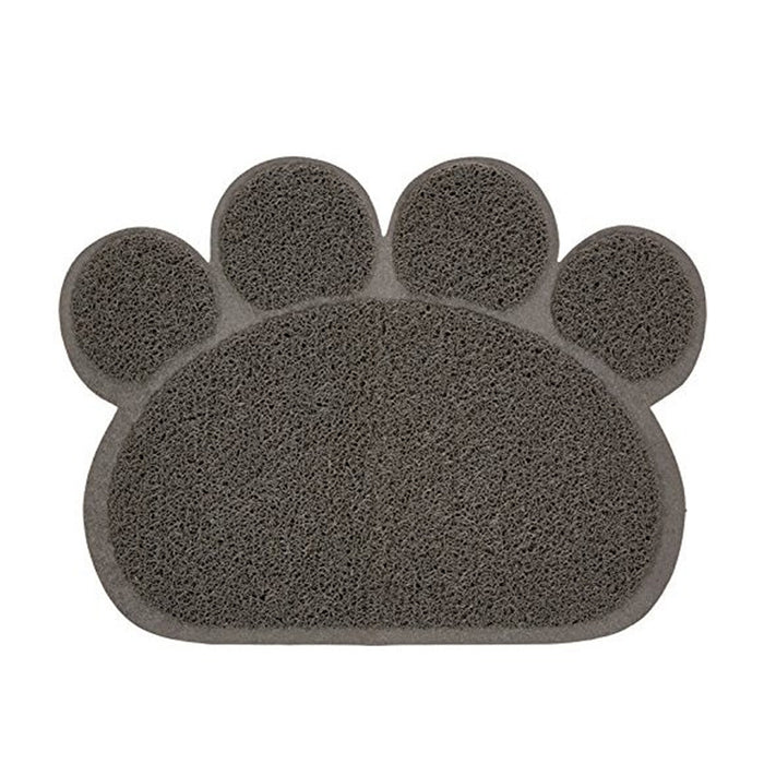 1 Paw Print Pet Bowl Mat Dog Cat Food Water Placemat Non Skid Easy Clean Feeding
