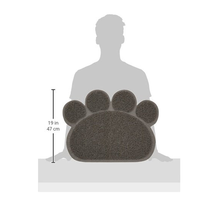 1 Paw Print Pet Bowl Mat Dog Cat Food Water Placemat Non Skid Easy Clean Feeding