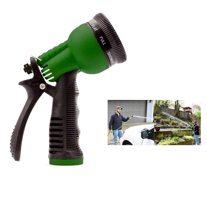 7 Way Sprayer Garden Hose Nozzle Water Pressure Head Sprinkler Lawn Rubber Grip