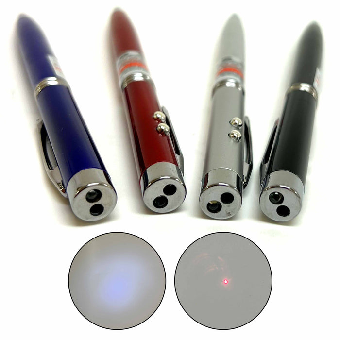2 Pc Ballpoint Pen Laser Pointer LED Flashlight Beam Light Interactive Cat Chase