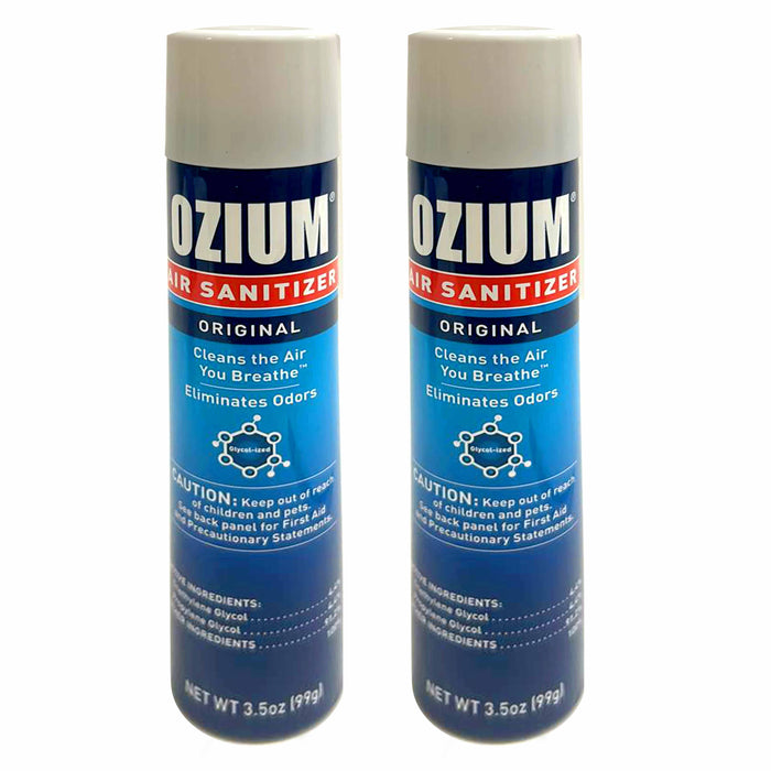 2 Pc Ozium Air Sanitizer Odor Eliminator Spray Freshener Purifier Original Scent