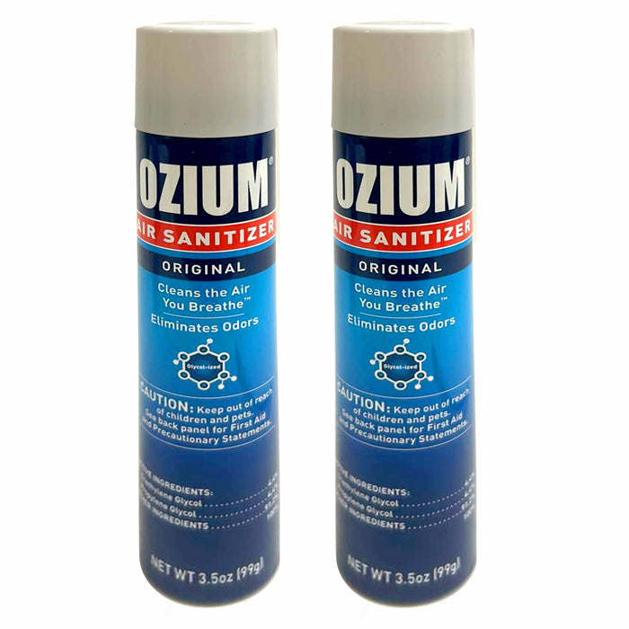 2 Pc Ozium Air Sanitizer Odor Eliminator Spray Freshener Purifier Original Scent