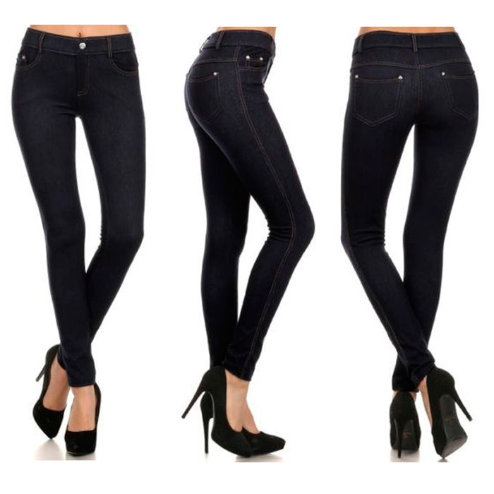 Women Stretchy Black Denim Jegging Skinny Jeans Pencil Pants Leggings Slim Small