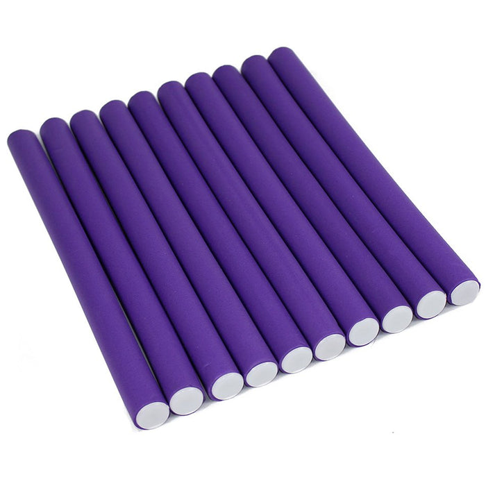 10 X Thick Flex Rods Spiral Twist Curls Wavy Hair Flexi Foam Roller Curler Large